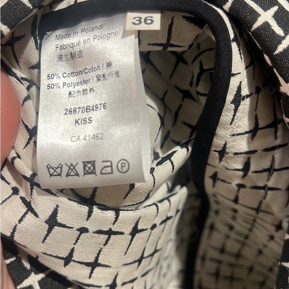 Chic Black and White Tweed Midi Dress - Picture 8 of 8